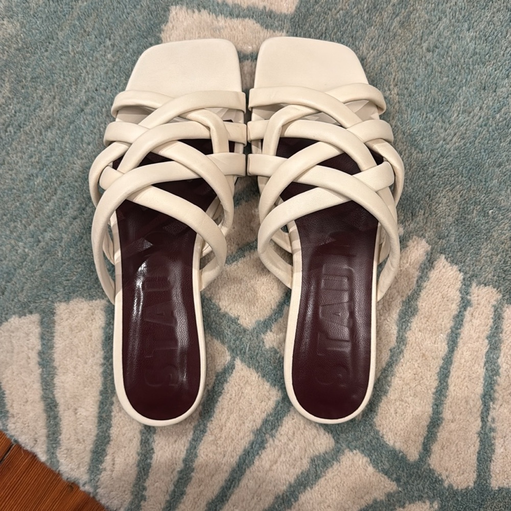 NWOT Staud cream strappy sandals - Picture 2 of 4